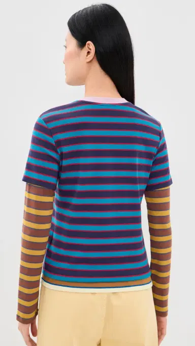 STAUD Dillon Tee Potter tripe Multi | Thumbnail 3