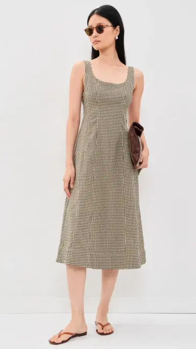 Madewell Seamed Scoopneck Midi Dress | Thumbnail 2 Madewell Seamed Scoopneck Midi Dress | Thumbnail 2