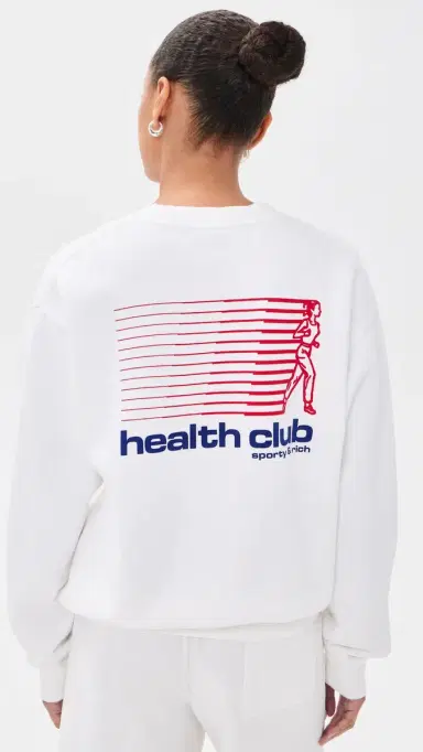 Sporty & Rich Bold Health weatshirt White ports Red/oda | Thumbnail 3