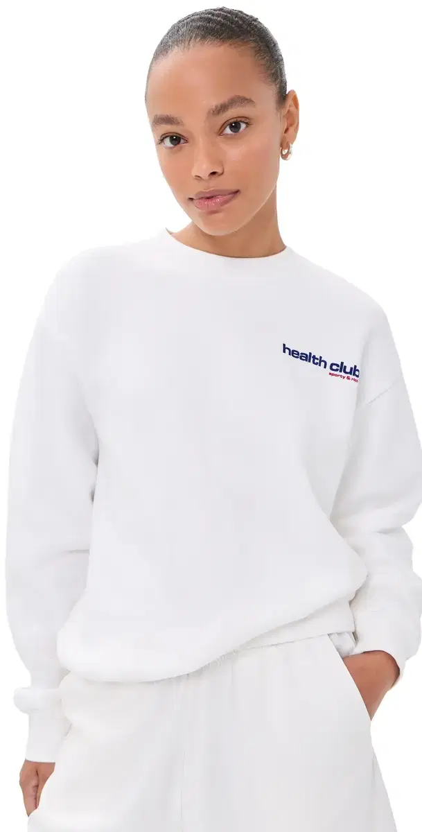 Sporty & Rich Bold Health weatshirt White ports Red/oda