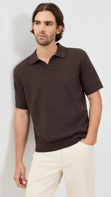Madewell Cotton Slub Short Sleeve Polo Coffee Bean | Thumbnail 2