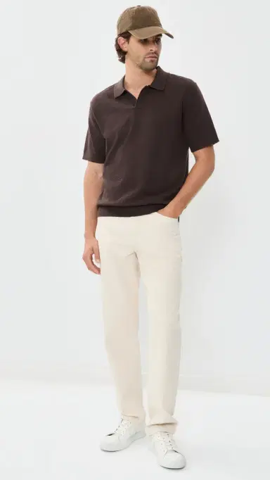 Madewell Cotton Slub Short Sleeve Polo Coffee Bean | Thumbnail 5