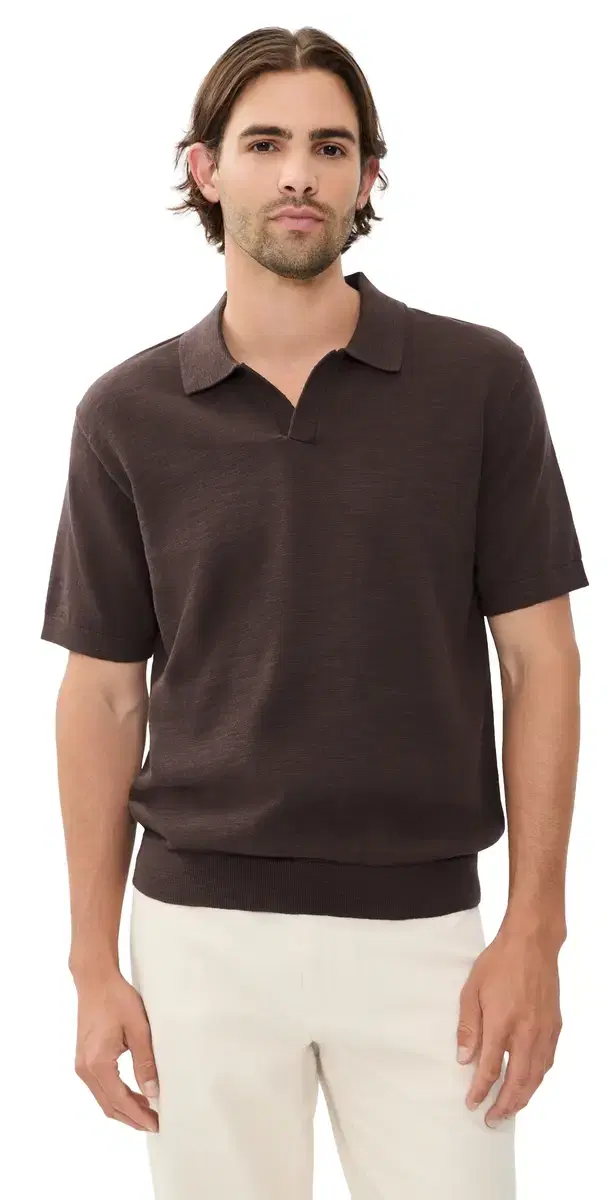 Cotton lub Short Sleeve Polo Coffee Bean Cotton lub Short Sleeve Polo Coffee Bean