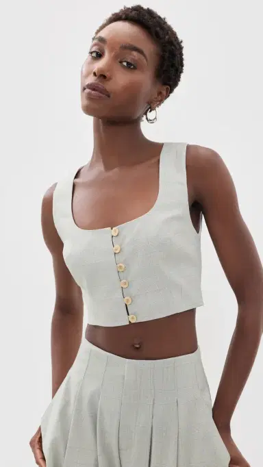 L'Agence Arwen Cropped Vest | Thumbnail 2 L'Agence Arwen Cropped Vest | Thumbnail 2