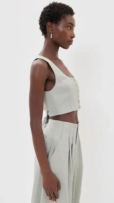 L'Agence Arwen Cropped Vest | Thumbnail 4 L'Agence Arwen Cropped Vest | Thumbnail 4
