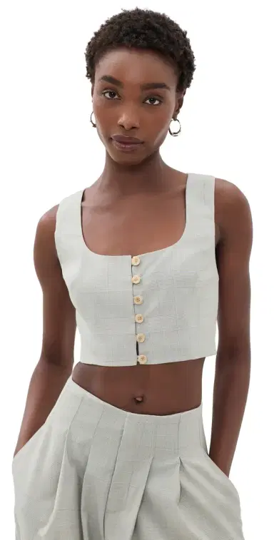 L'Agence Arwen Cropped Vest | Thumbnail 1 L'Agence Arwen Cropped Vest | Thumbnail 1