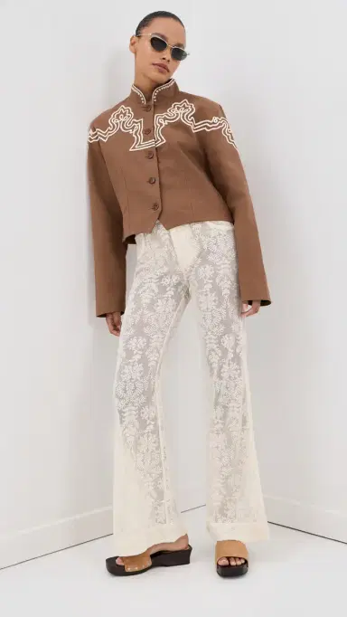ALIX OF BOHEMIA Bunny Pearl Lace Lattice Pants | Thumbnail 2