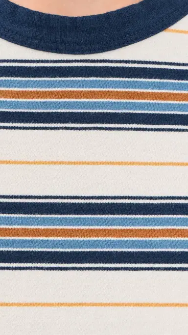 Madewell The Perfect Crewneck Tee in Allday Jersey Blue Stripe | Thumbnail 6