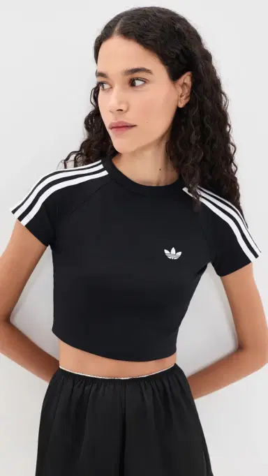 adidas Baby Tee Black/Black/White | Thumbnail 2