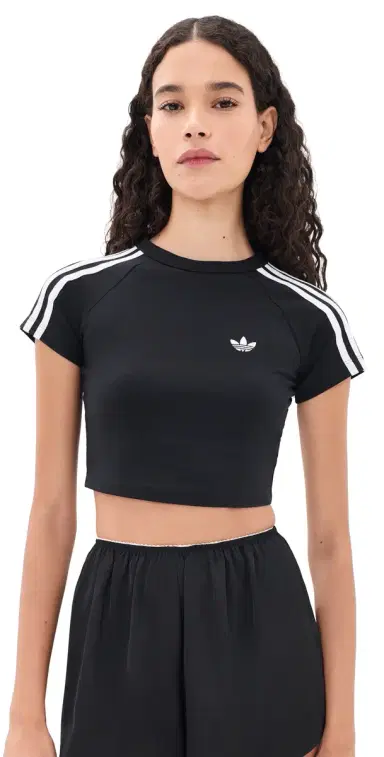adidas Baby Tee Black/Black/White | Thumbnail 1