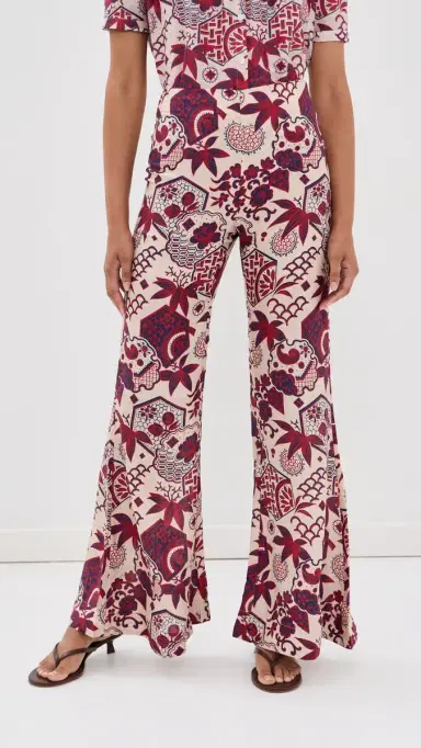 ALIX OF BOHEMIA Farah Crimson Hive Silk Pants | Thumbnail 2 ALIX OF BOHEMIA Farah Crimson Hive Silk Pants | Thumbnail 2