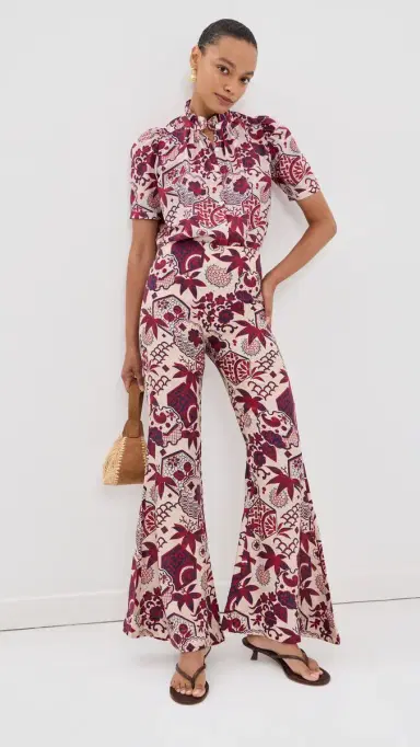 ALIX OF BOHEMIA Farah Crimson Hive Silk Pants | Thumbnail 5 ALIX OF BOHEMIA Farah Crimson Hive Silk Pants | Thumbnail 5