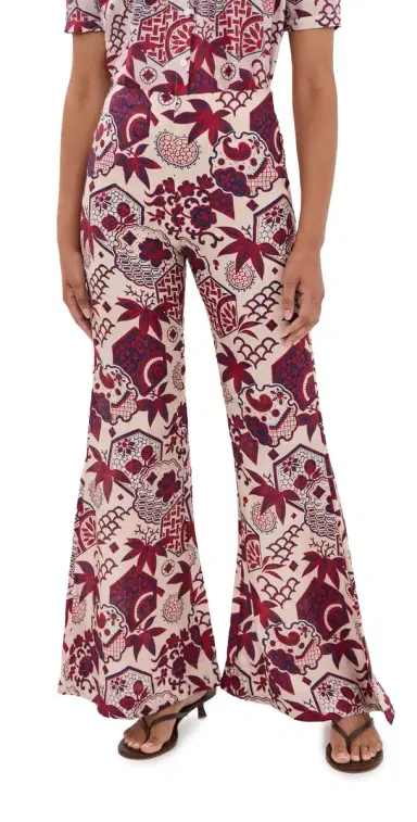 ALIX OF BOHEMIA Farah Crimson Hive Silk Pants | Thumbnail 1 ALIX OF BOHEMIA Farah Crimson Hive Silk Pants | Thumbnail 1