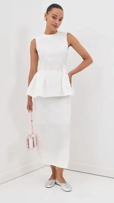 Cecilie Bahnsen Uka Skirt White | Thumbnail 2 Cecilie Bahnsen Uka Skirt White | Thumbnail 2