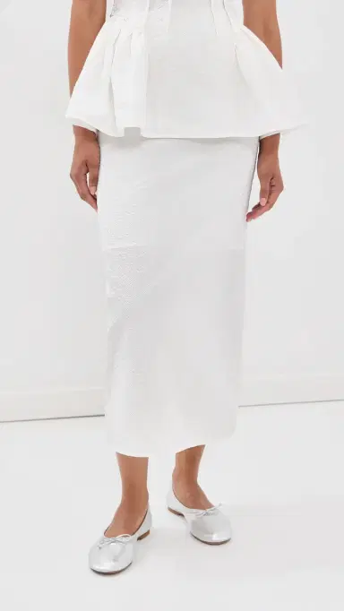 Cecilie Bahnsen Uka Skirt White | Thumbnail 3 Cecilie Bahnsen Uka Skirt White | Thumbnail 3