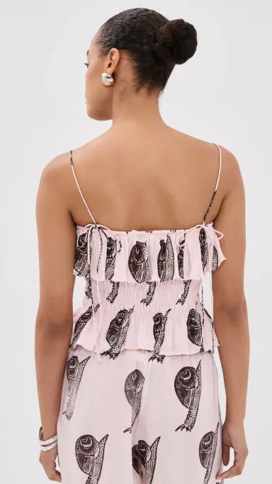 ALIX OF BOHEMIA Claire Snail Study Silk Top Light Pink | Thumbnail 3