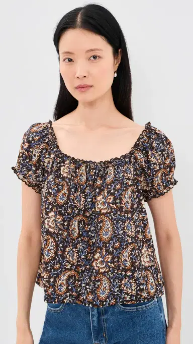 Madewell Chateau Top Block Paisley olasses | Thumbnail 2