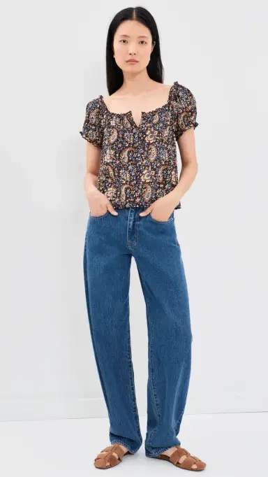 Madewell Chateau Top Block Paisley olasses | Thumbnail 5