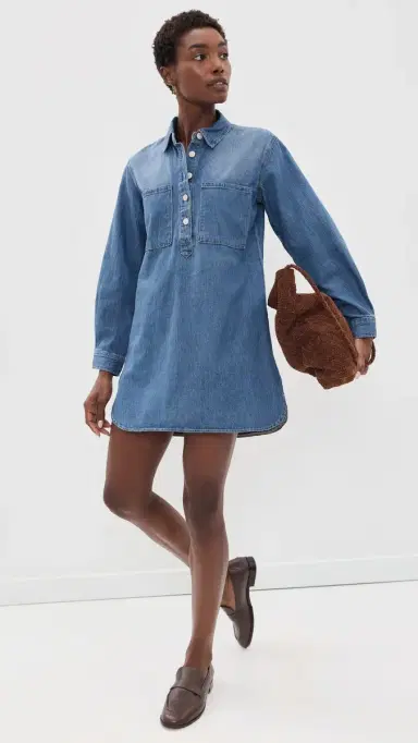 Z Supply Lucie Denim Mini Shirt Dress Dreamstate | Thumbnail 5
