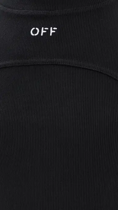 Off-White Off Stamp Rib Round Tank Top Black/White 46 | Thumbnail 6