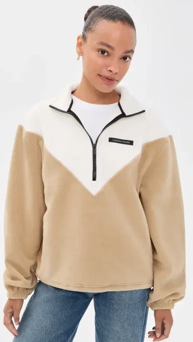 Canada Goose Tayen 1/4 Fleece Bone/Timber and | Thumbnail 2