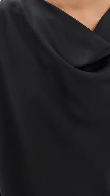SIMKHAI Sadia Cape Mini Dress Black | Thumbnail 6