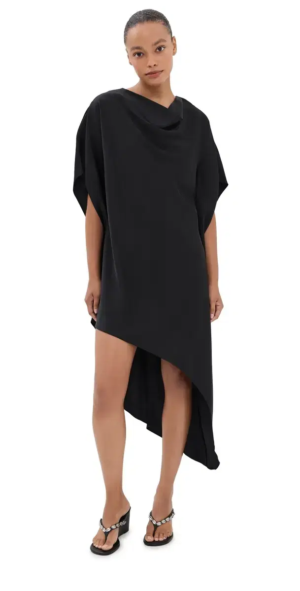 SIMKHAI Sadia Cape Mini Dress Black
