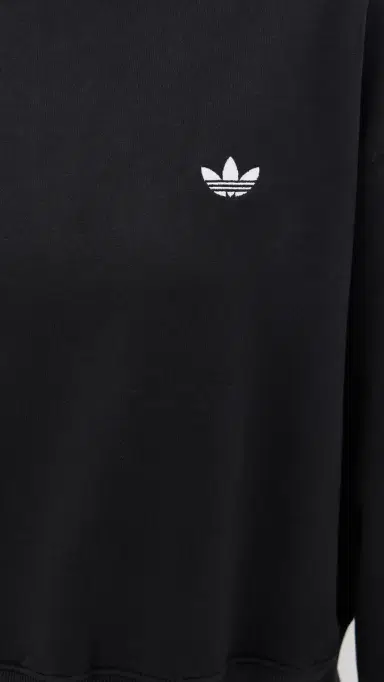 Adidas Essential Fleece Crew Sweatshirt Black L | Thumbnail 6
