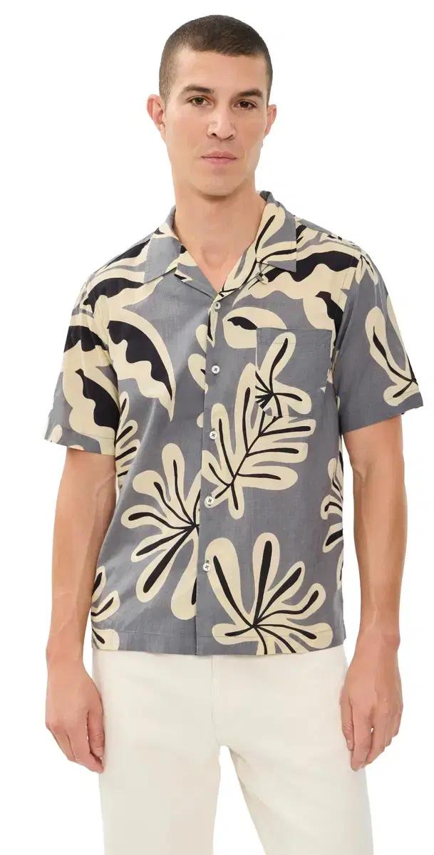 Baja Print Road Shirt Grey
