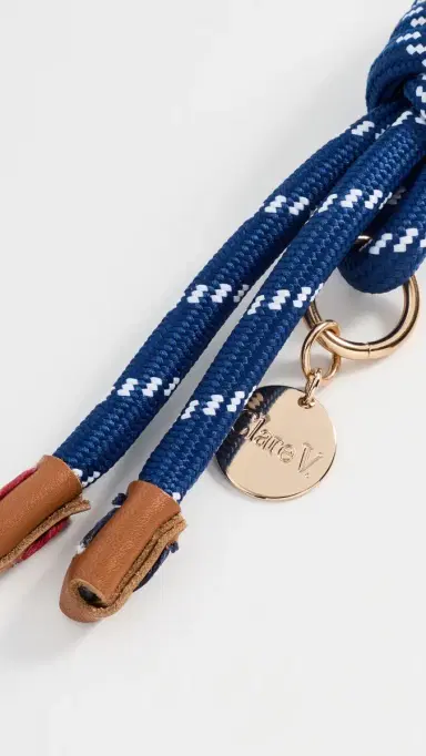 Clare V. Barrel Knot Bag Charm Blue One Size | Thumbnail 3