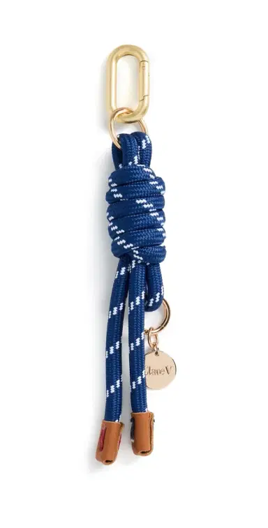 Clare V. Barrel Knot Bag Charm Blue One Size | Thumbnail 1