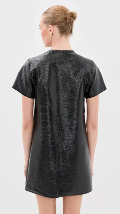 Courrèges Vinyl Mini Dress Black | Thumbnail 3