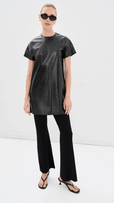 Courrèges Vinyl Mini Dress Black | Thumbnail 5