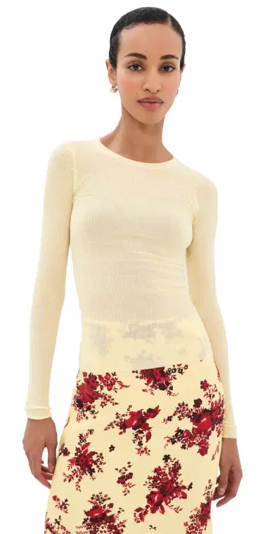 Jil Sander Crew Neck Wool Sweater Pearl 42 | Thumbnail 1