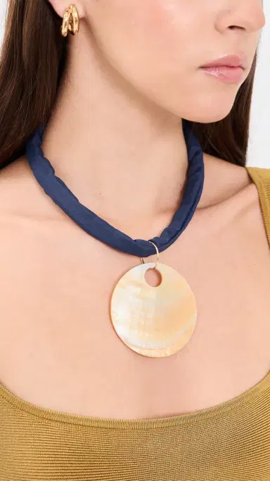 Logan Tay Blue Cord Shell Necklace | Thumbnail 3 Logan Tay Blue Cord Shell Necklace | Thumbnail 3