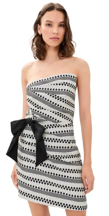 Shoshanna Shelley Dress Ecru/Jet | Thumbnail 1 Shoshanna Shelley Dress Ecru/Jet | Thumbnail 1