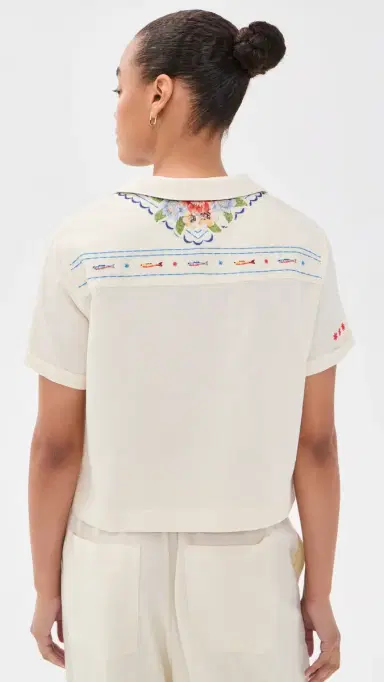Agua Bendita Vittoria Basket Embroidered Shirt Multicolor | Thumbnail 3 Agua Bendita Vittoria Basket Embroidered Shirt Multicolor | Thumbnail 3