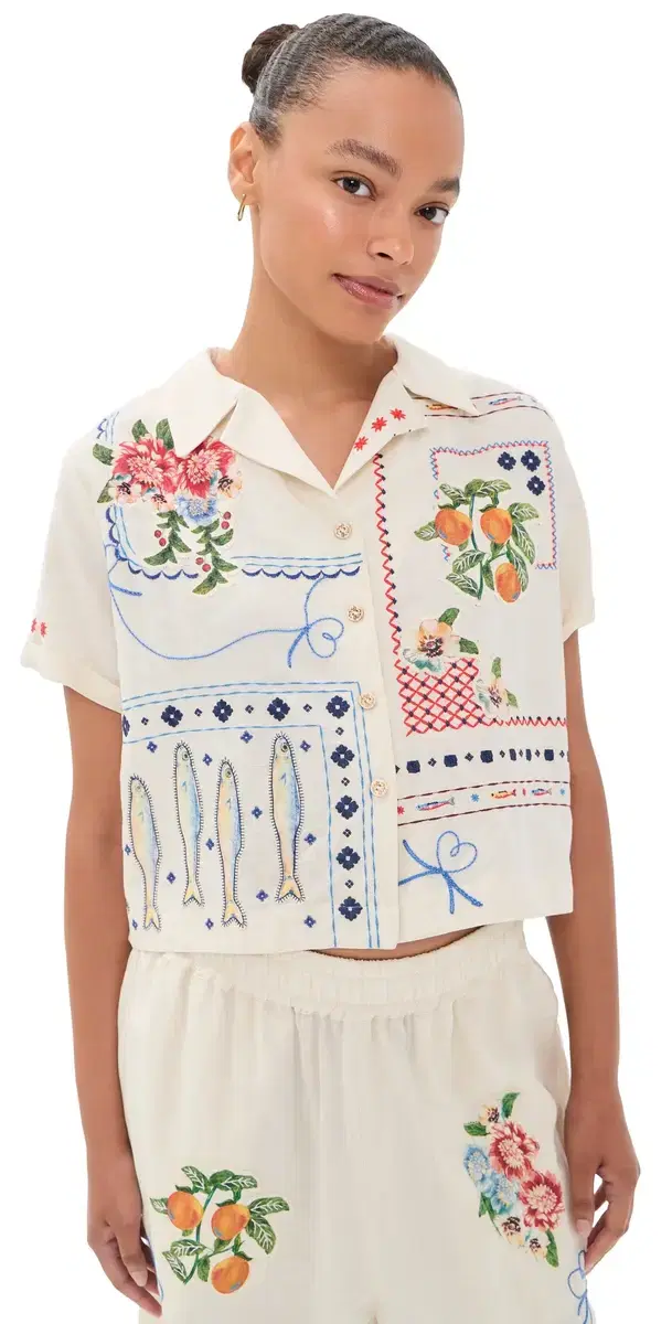 Agua Bendita Vittoria Basket Embroidered Shirt ulticolor