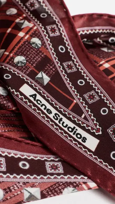 Acne Studios Volta Triangle Check Scarf | Thumbnail 5 Acne Studios Volta Triangle Check Scarf | Thumbnail 5