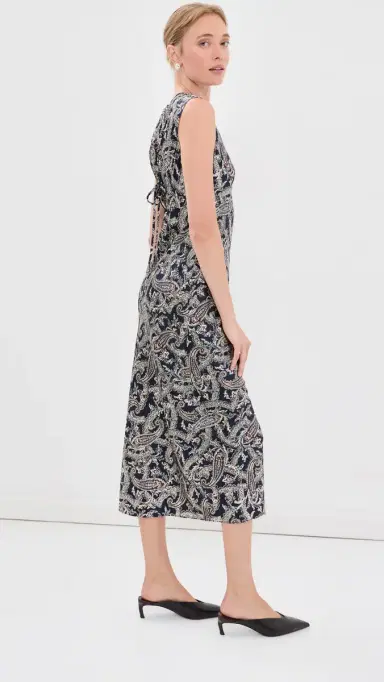 Veronica Beard Sleeveless Midi Gemma Dress Navy Multi | Thumbnail 4