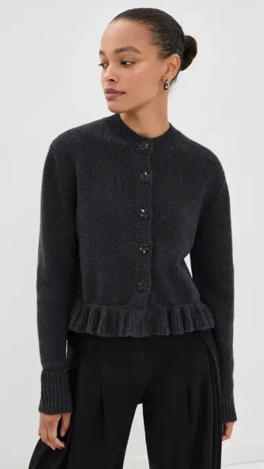 Cecilie Bahnsen Fibbie Cardigan Charcoal Grey L | Thumbnail 2
