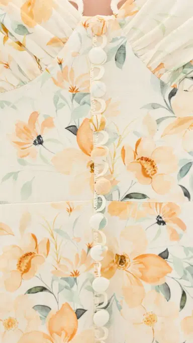 ASTR the Label Tazia Maxi Dress Yellow Cream Floral | Thumbnail 6