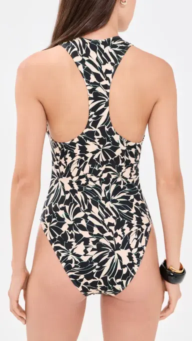 Ulla Johnson Solina Lace Up Maillot One iece Mercury | Thumbnail 3