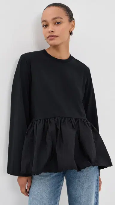 Cecilie Bahnsen Francine T-Shirt Black M | Thumbnail 2