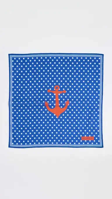 Clare V. Polka-Dot Bandana Nautique One Size | Thumbnail 2