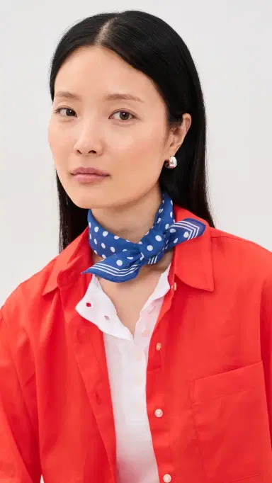 Clare V. Polka-Dot Bandana Nautique One Size | Thumbnail 3