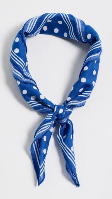 Clare V. Polka-Dot Bandana Nautique One Size | Thumbnail 4