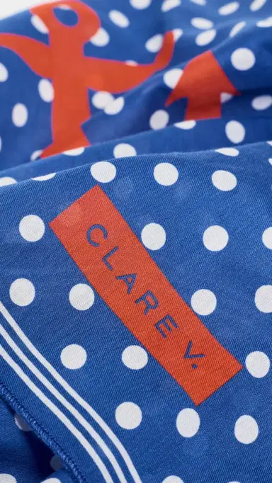 Clare V. Polka-Dot Bandana Nautique One Size | Thumbnail 5