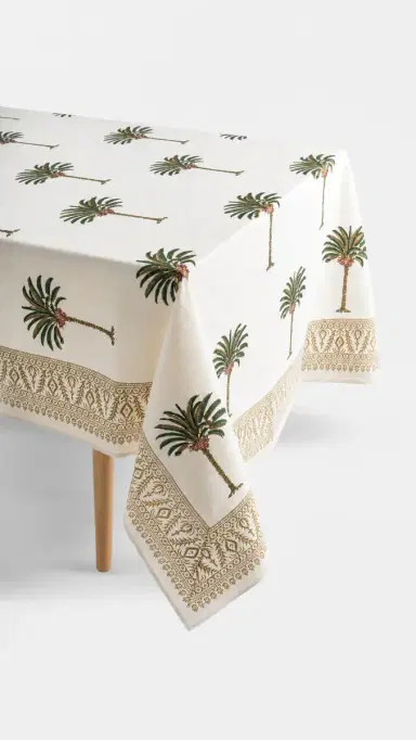 LES OTTOMANS Hand Printed Tablecloth | Thumbnail 2