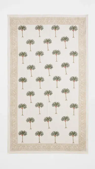 LES OTTOMANS Hand Printed Tablecloth | Thumbnail 3